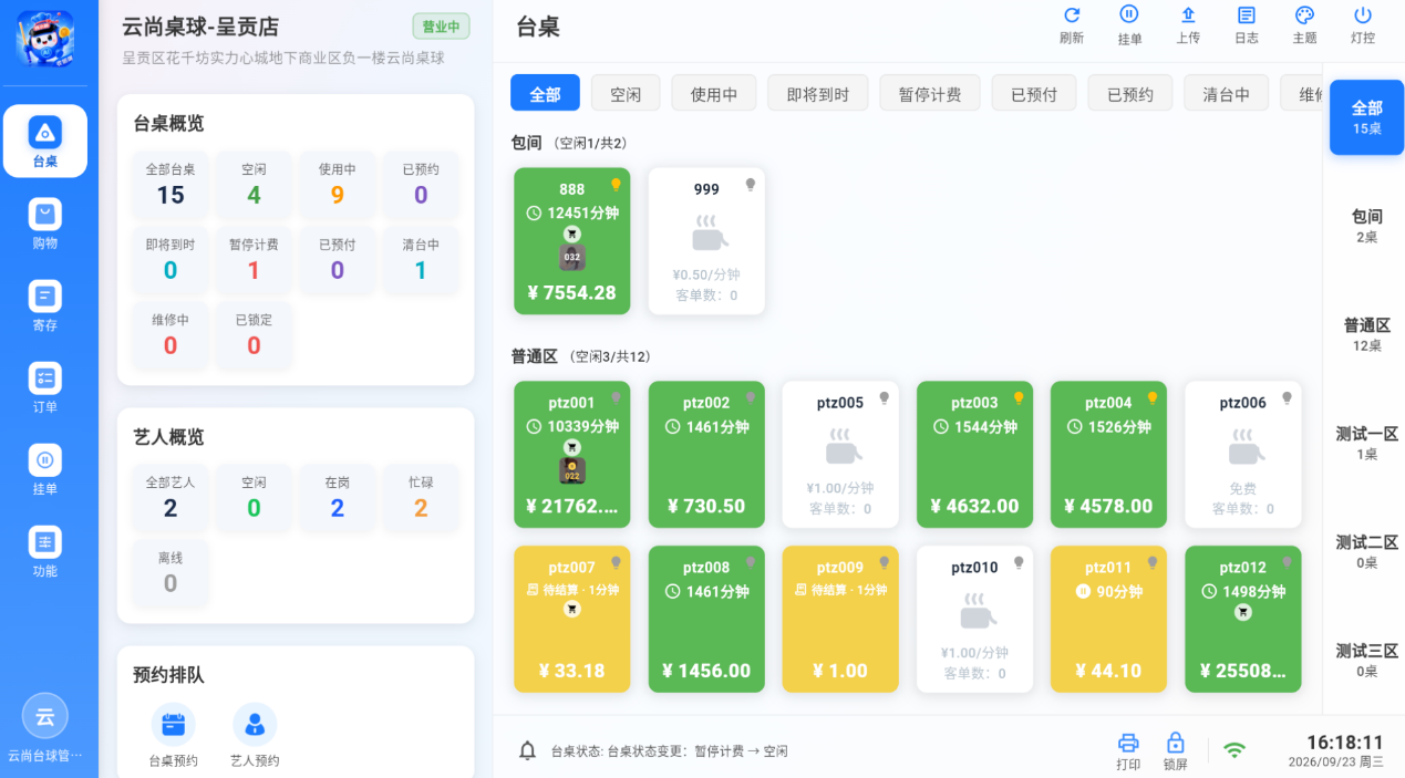 前台工作台总览