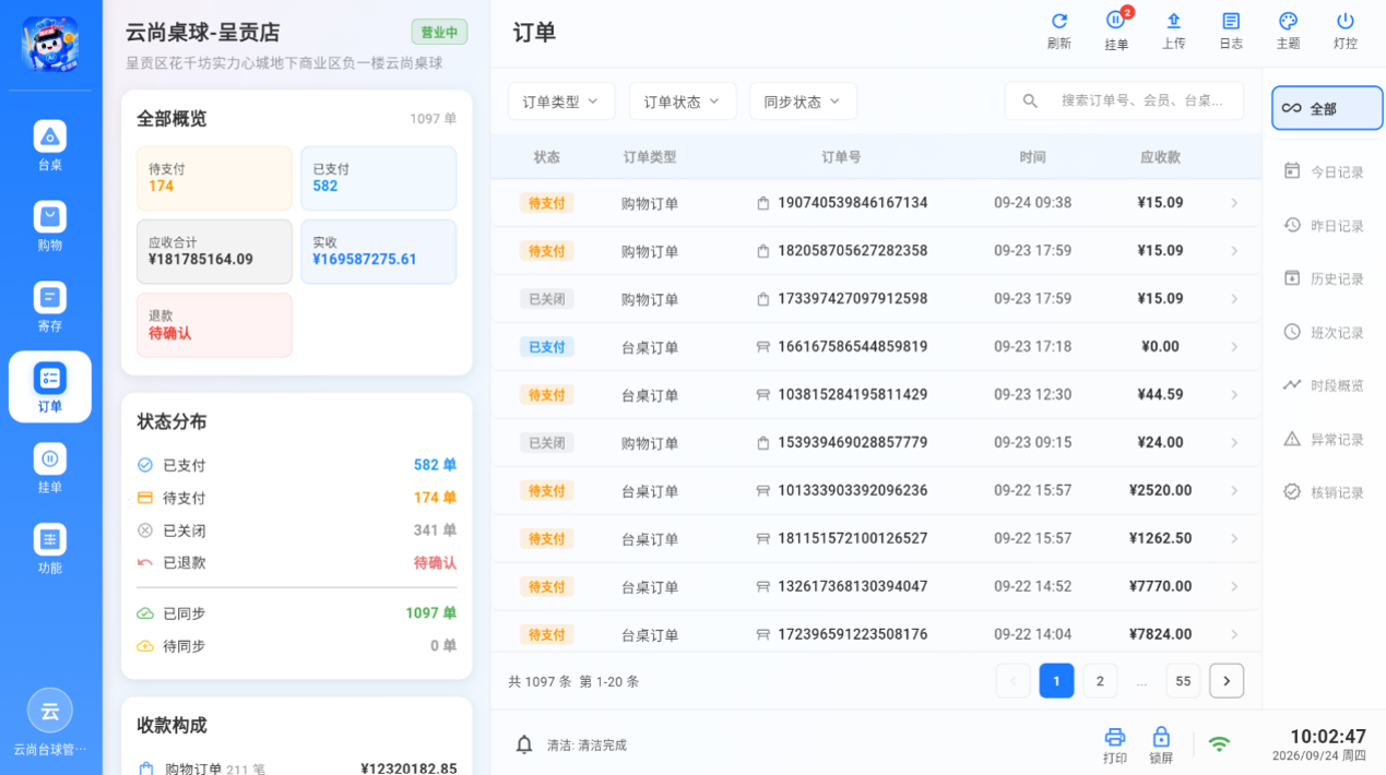 订单页面-全部概览